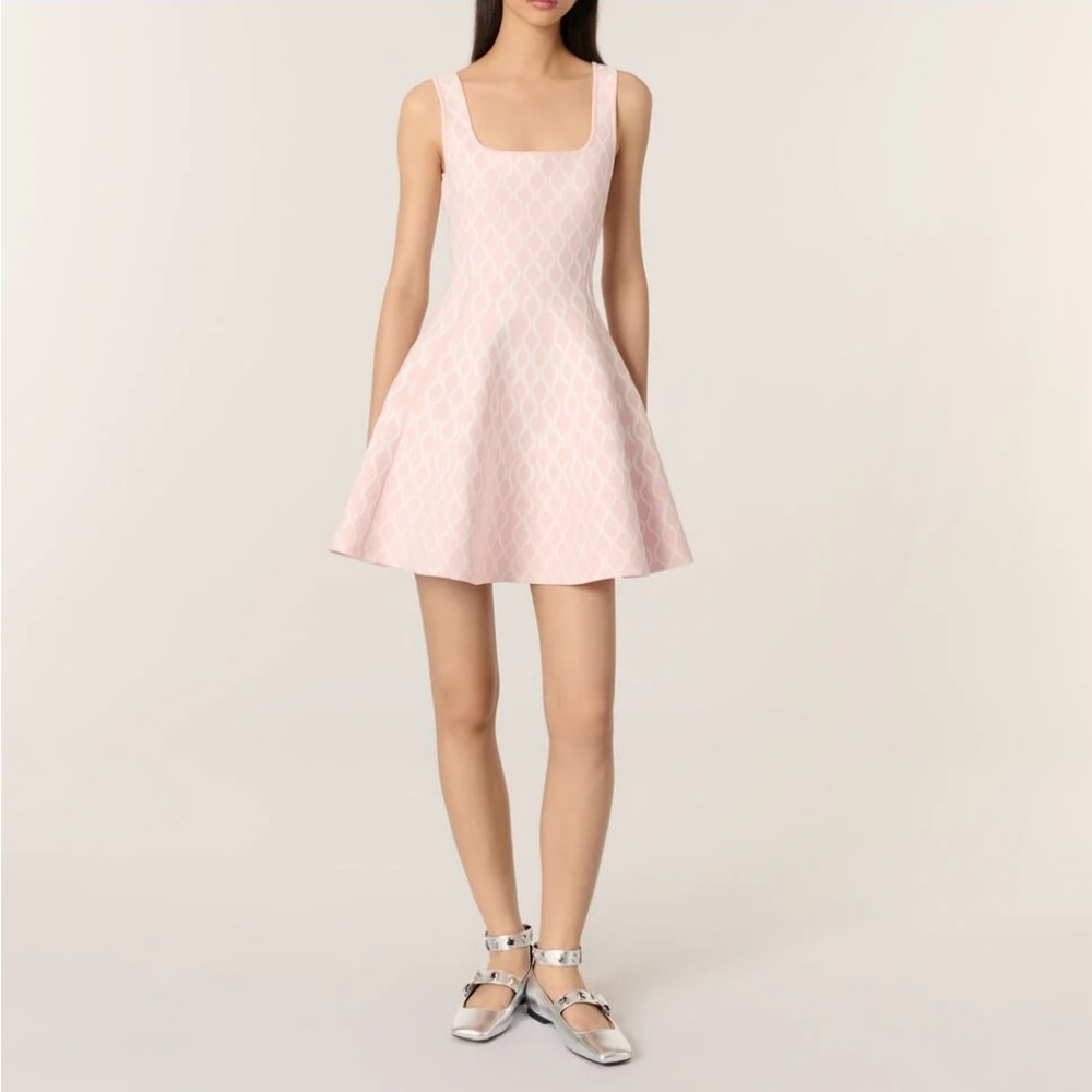 Maje Pink A-Line Mini Dress for Weddings